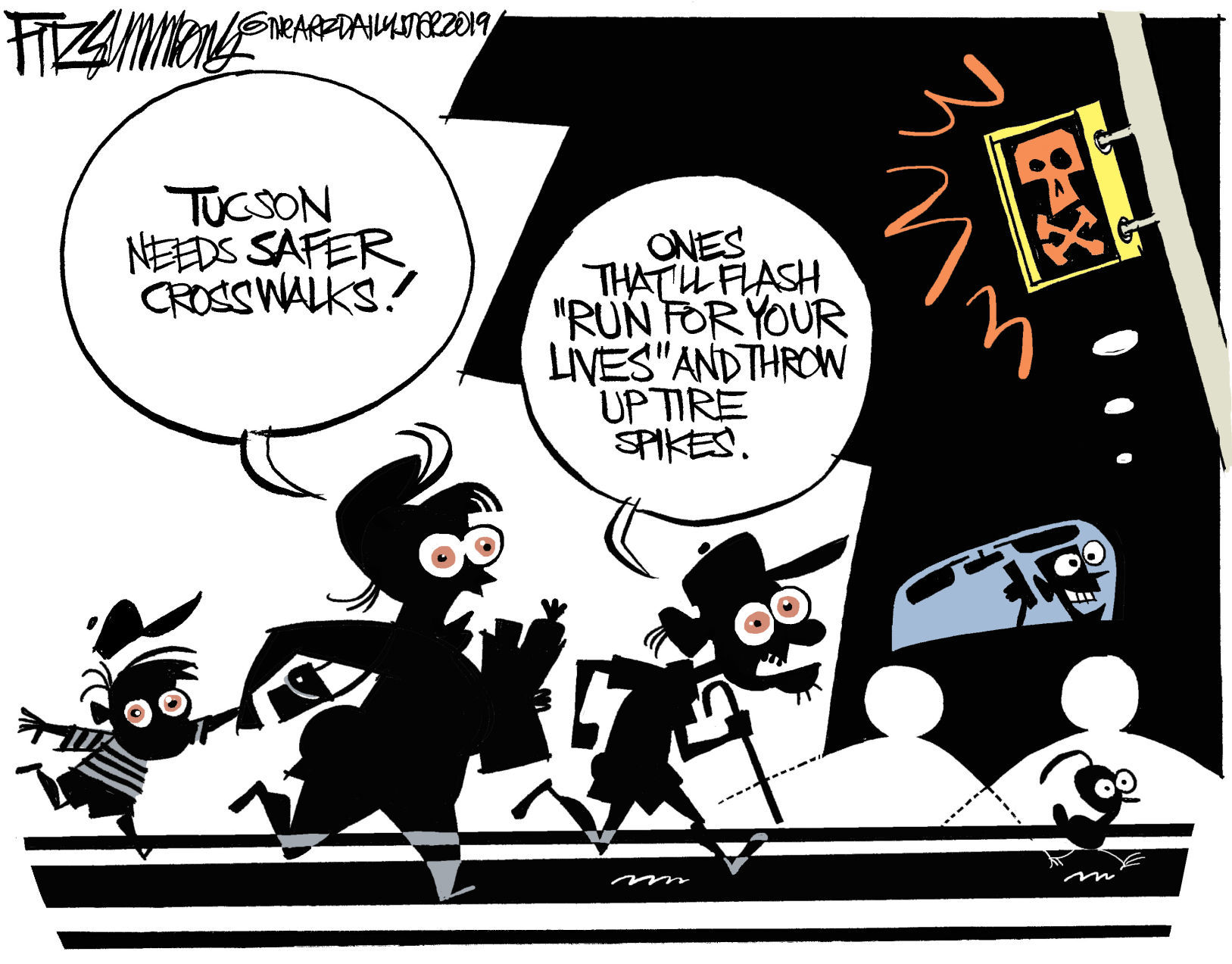 Daily Fitz Cartoon: Crosswalks